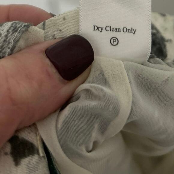 Coldwater Creek Silk Cotton Floral  Midi Skirt XL Y2K Boho Dark Romantic Fairy - Picture 14 of 14